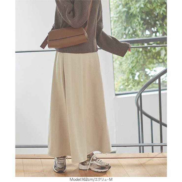 [ぬく盛り] ボリュームフレアマキシスカート［M786］ | KOBE LETTUCE | 詳細画像6 