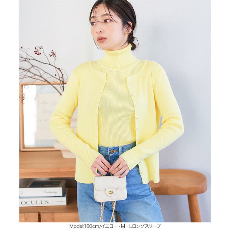 パールボタンリブニットカーディガン［N1102］ | KOBE LETTUCE | 詳細画像18 