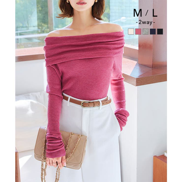オフショルニット［N1106］[品番：KO000014746]｜KOBE LETTUCE