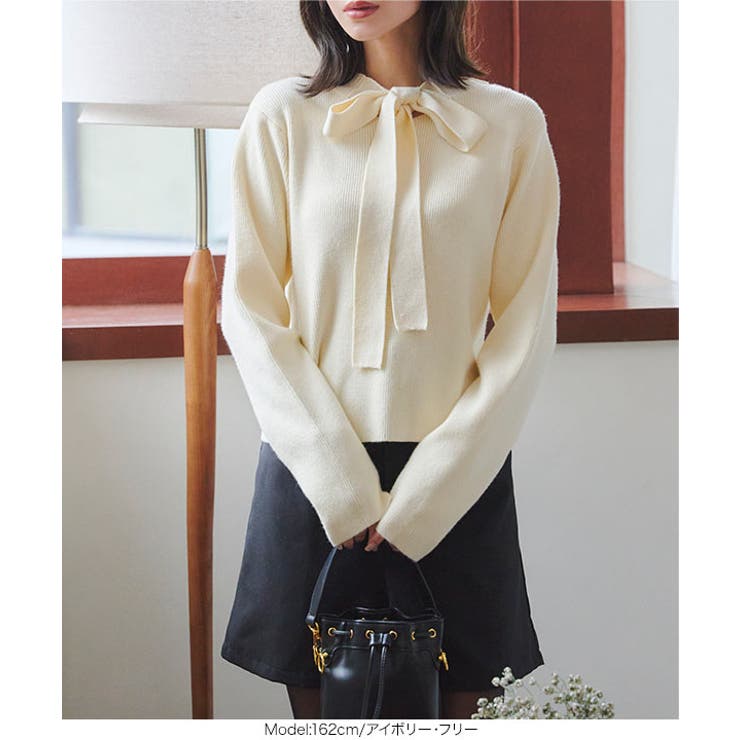 2wayボウタイリボンニット［N1126］[品番：KO000014933]｜KOBE LETTUCE