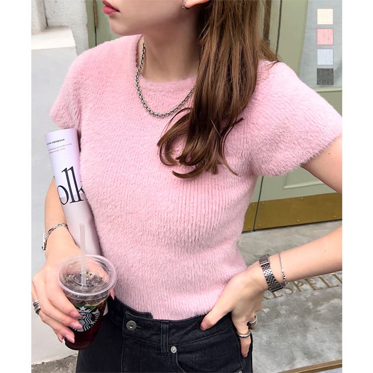y/m | オフショルダー半袖トップス (ニット ) |SHEL'TTER WEBSTORE