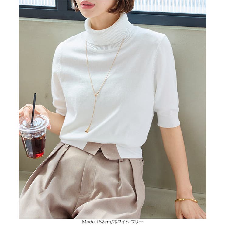 タートルドルマン5分袖スプリングニット［N1154］ | KOBE LETTUCE | 詳細画像5 