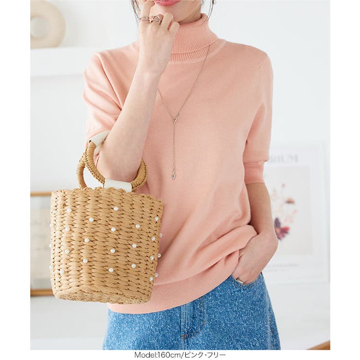 タートルドルマン5分袖スプリングニット［N1154］ | KOBE LETTUCE | 詳細画像6 