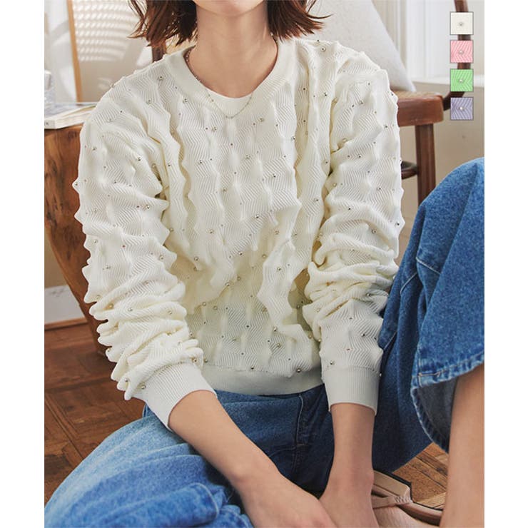 y/m | オフショルダー半袖トップス (ニット ) |SHEL'TTER WEBSTORE