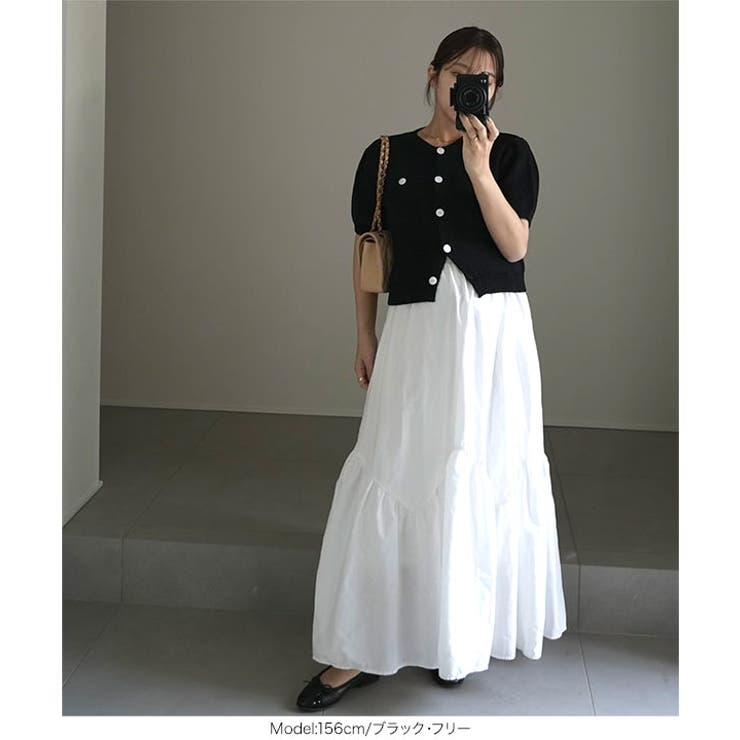 ブークレ半袖カーディガン 半袖ニット ニットカーデ | KOBE LETTUCE | 詳細画像22 