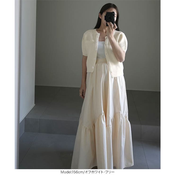 ブークレ半袖カーディガン 半袖ニット ニットカーデ | KOBE LETTUCE | 詳細画像10 