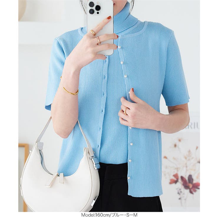 タートルネックノースリーブリブニット［N1178］ | KOBE LETTUCE | 詳細画像13 