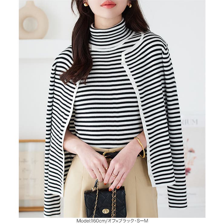 タートルネックノースリーブリブニット［N1178］ | KOBE LETTUCE | 詳細画像3 