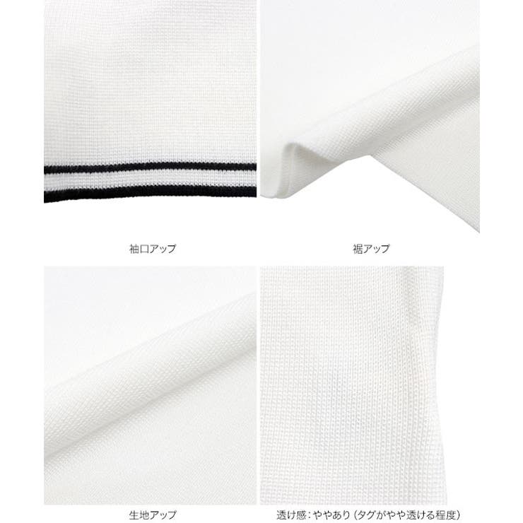 スナップボタンポロニットトップスポロ ポロニット トップス
