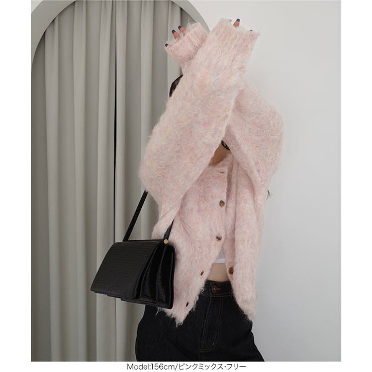 [ nanamiさんコラボ ]前後2wayシャギーニットトップス［N1197］ | KOBE LETTUCE | 詳細画像11 