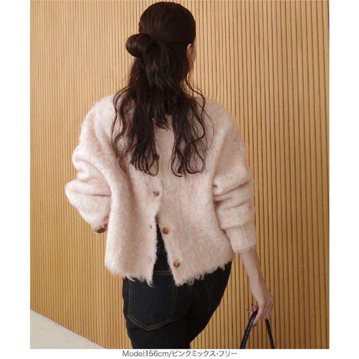 [ nanamiさんコラボ ]前後2wayシャギーニットトップス［N1197］ | KOBE LETTUCE | 詳細画像16 