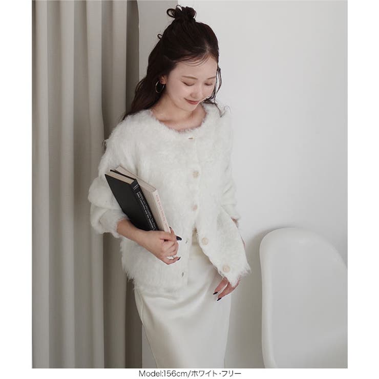 [ nanamiさんコラボ ]前後2wayシャギーニットトップス［N1197］ | KOBE LETTUCE | 詳細画像18 