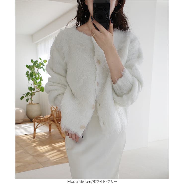 [ nanamiさんコラボ ]前後2wayシャギーニットトップス［N1197］ | KOBE LETTUCE | 詳細画像19 