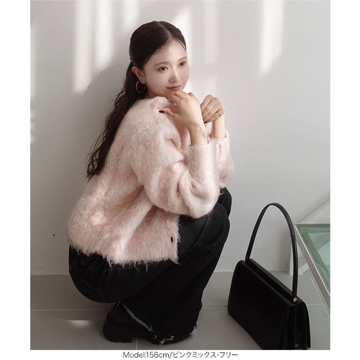 [ nanamiさんコラボ ]前後2wayシャギーニットトップス［N1197］ | KOBE LETTUCE | 詳細画像10 