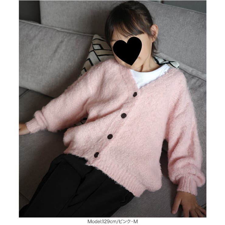 [ Yuumiさんコラボ ]キッズもこもこVネックニットカーディガン［N1201… | KOBE LETTUCE | 詳細画像10 