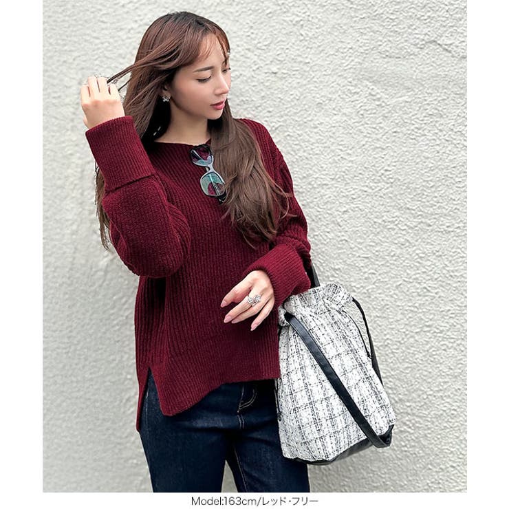 ［ 岡部あゆみさんコラボ ］ローゲージニットプルオーバー［N1202］ | KOBE LETTUCE | 詳細画像22 