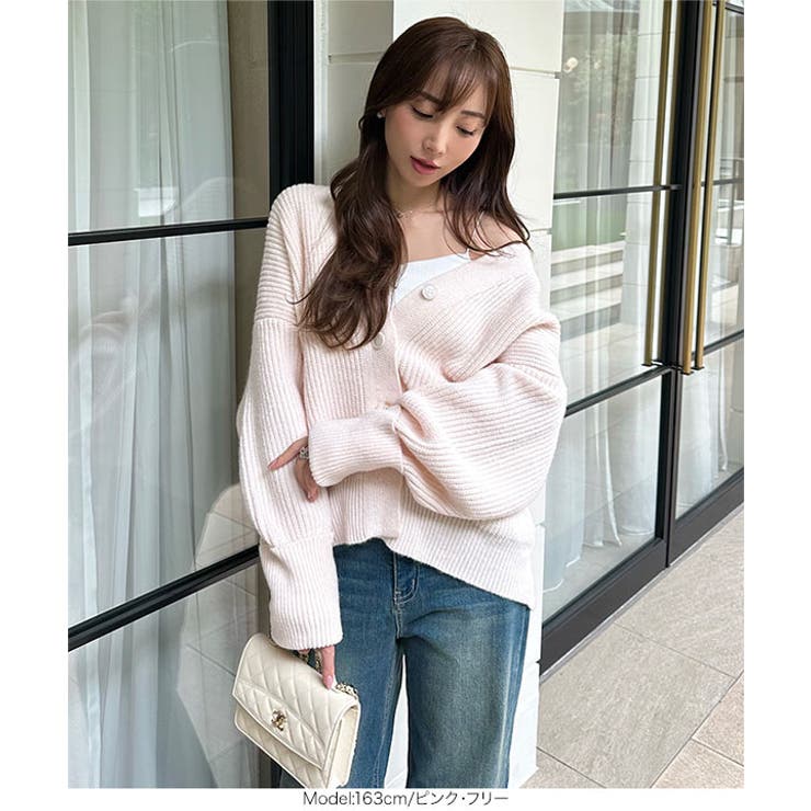 岡部あゆみさんコラボ ローゲージニットカーディガンN1203 ローゲージニット | KOBE LETTUCE | 詳細画像14 