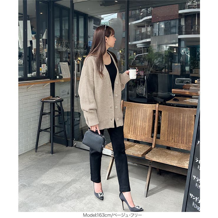 岡部あゆみさんコラボ ローゲージニットカーディガンN1203 ローゲージニット | KOBE LETTUCE | 詳細画像18 