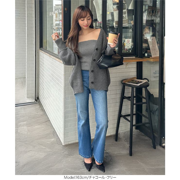 岡部あゆみさんコラボ ローゲージニットカーディガンN1203 ローゲージニット | KOBE LETTUCE | 詳細画像9 