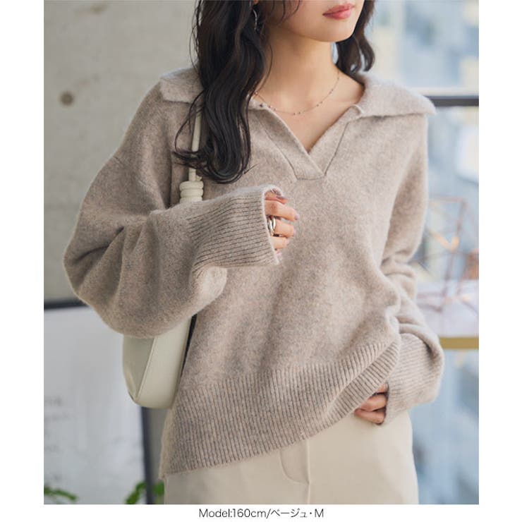 スキッパーニット［N1231］ スキッパー ニット[品番：KO000015690