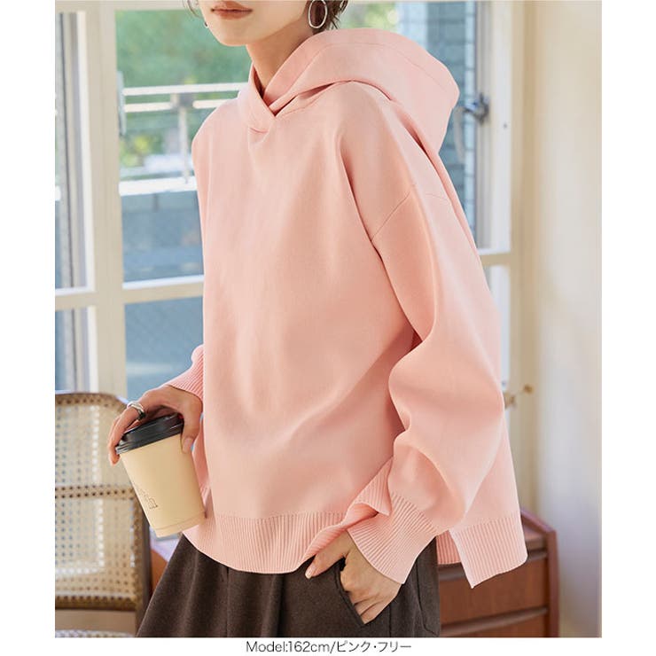 スポンディッシュニットフーディートップス［N1238］ ニット フーディー | KOBE LETTUCE | 詳細画像5 