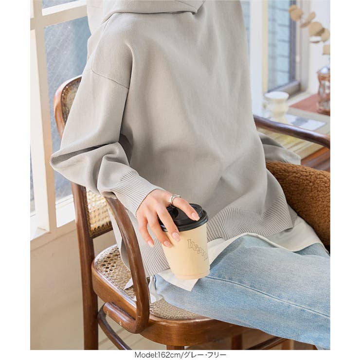 スポンディッシュニットフーディートップス［N1238］ ニット フーディー | KOBE LETTUCE | 詳細画像10 