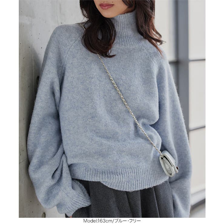 ハイネック起毛糸ニットトップス ハイネック ニット | KOBE LETTUCE | 詳細画像3 