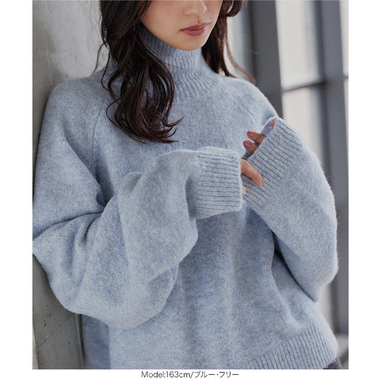 ハイネック起毛糸ニットトップス ハイネック ニット | KOBE LETTUCE | 詳細画像4 