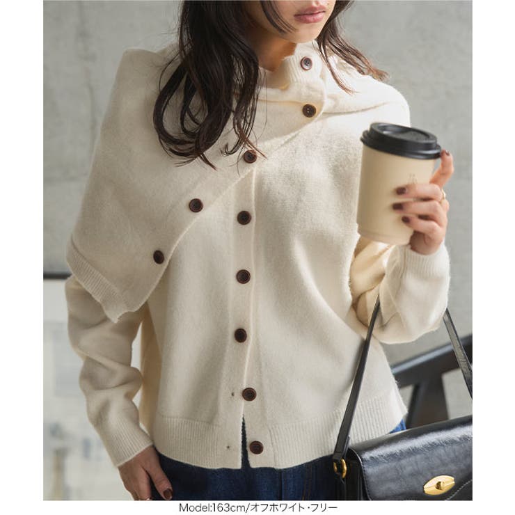 2点セットケープ付きニットカーディガン［N1291］ 2点セット ケープ付き | KOBE LETTUCE | 詳細画像4 