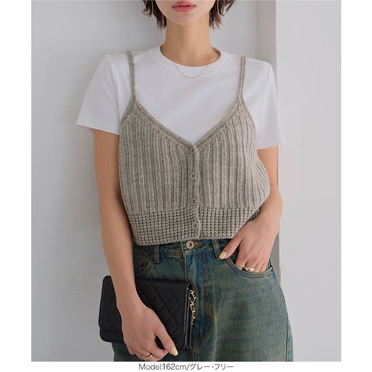 ショートニットビスチェ［N1295］ ニットビスチェ レディース | KOBE LETTUCE | 詳細画像6 