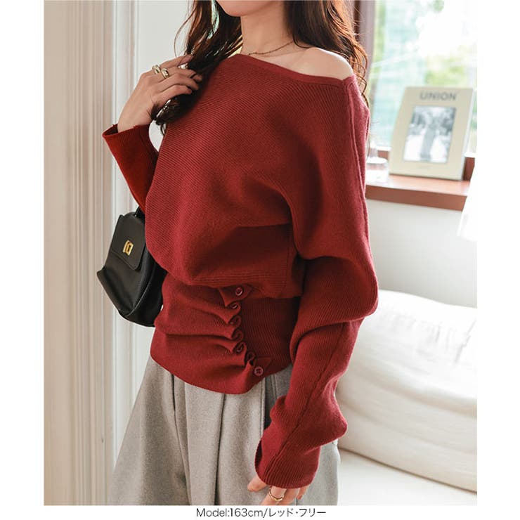 ウエストボタンドルマンニット ウエストボタン ドルマンニット | KOBE LETTUCE | 詳細画像7 