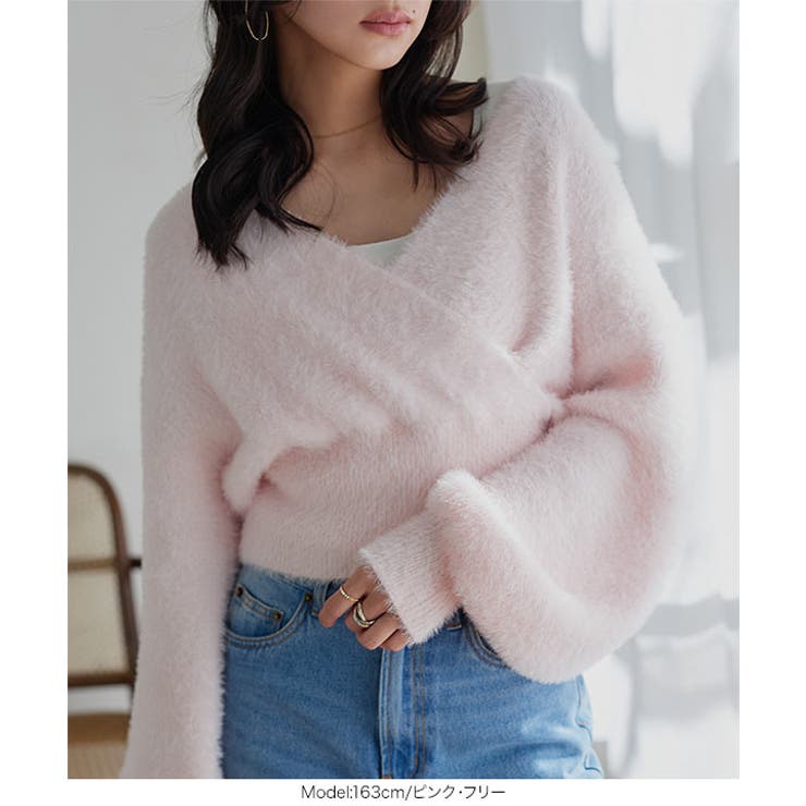 フェザーカシュクールニット［N1318］ カシュクール ニット | KOBE LETTUCE | 詳細画像3 