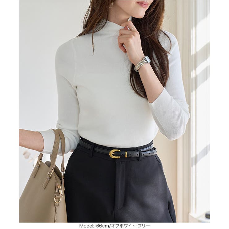 ハイネックハイゲージニット［N1329］ ニット ハイネック | KOBE LETTUCE | 詳細画像6 