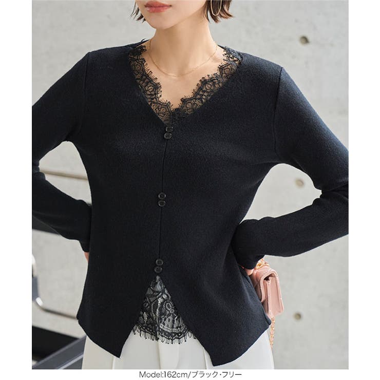 レースドッキングニット［N1330］ | KOBE LETTUCE | 詳細画像9 