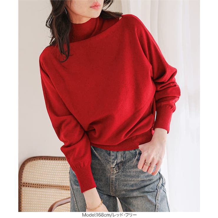 ハイネックニット×ボートネックニットトップス［N1336］ | KOBE LETTUCE | 詳細画像7 