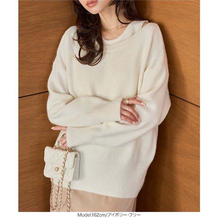 ノースリーブニット×ゆったりニットトップス2点セット［N1339］ ニットアンサ… | KOBE LETTUCE | 詳細画像3 