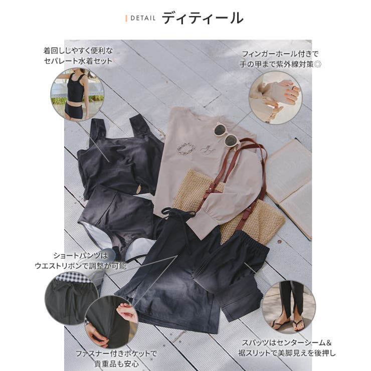 [ラッシュガード]5点セットスイムウエア［S225］