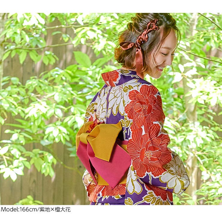大人の浴衣＋作り帯セット レディース 女性[品番：KO000010013