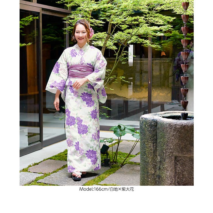 浴衣単品]上質素材 大人の花柄夏恋浴衣 [X380][品番：KO000010292