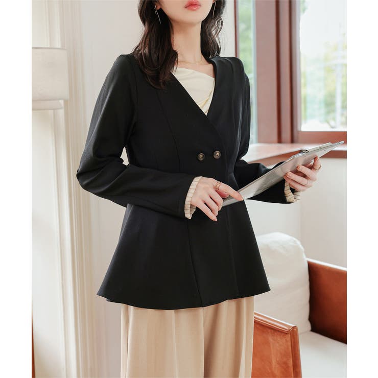 ブラック | ペプラムジャケット［K1426］ | KOBE LETTUCE