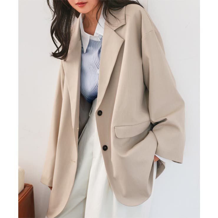 ライトベージュ | テーラードジャケット［K1429］ テーラードジャケット 羽織り | KOBE LETTUCE