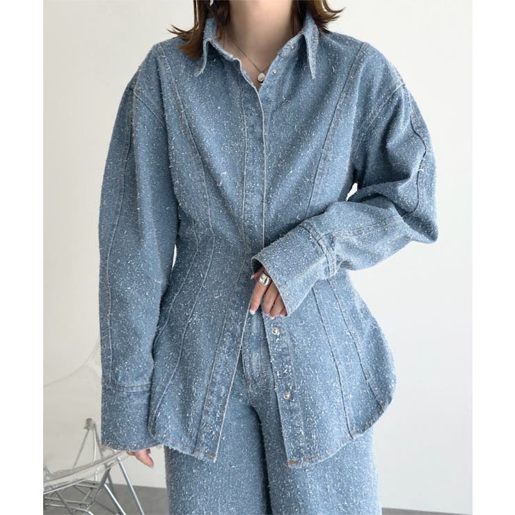 ブルー | ブークレーデニムシャツジャケット［K1438］ デニムシャツ ジャケット | KOBE LETTUCE