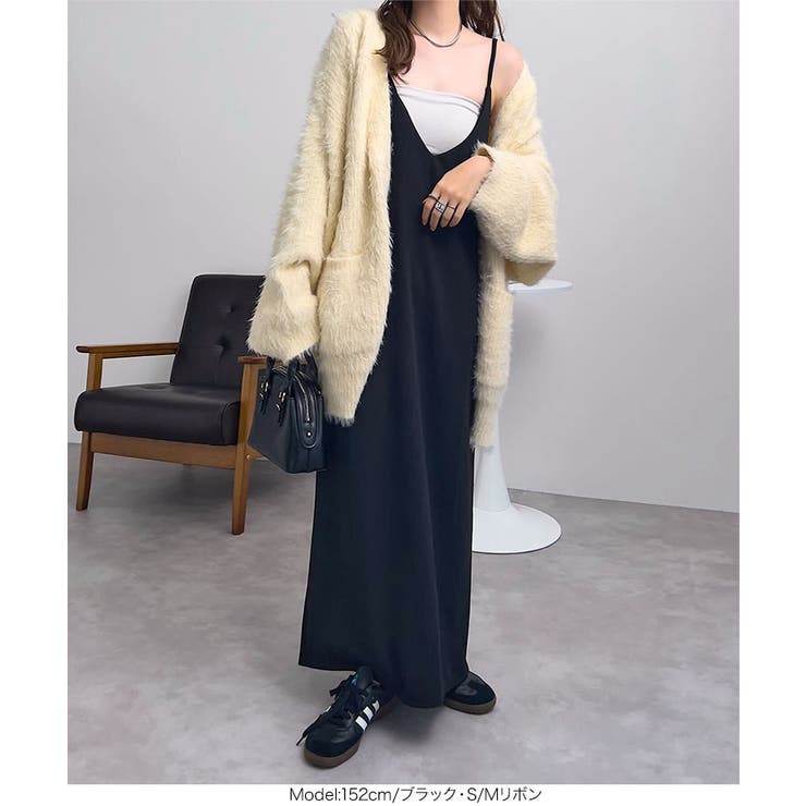 キャミワンピ ワンピース ロングキャミソールワンピース[品番