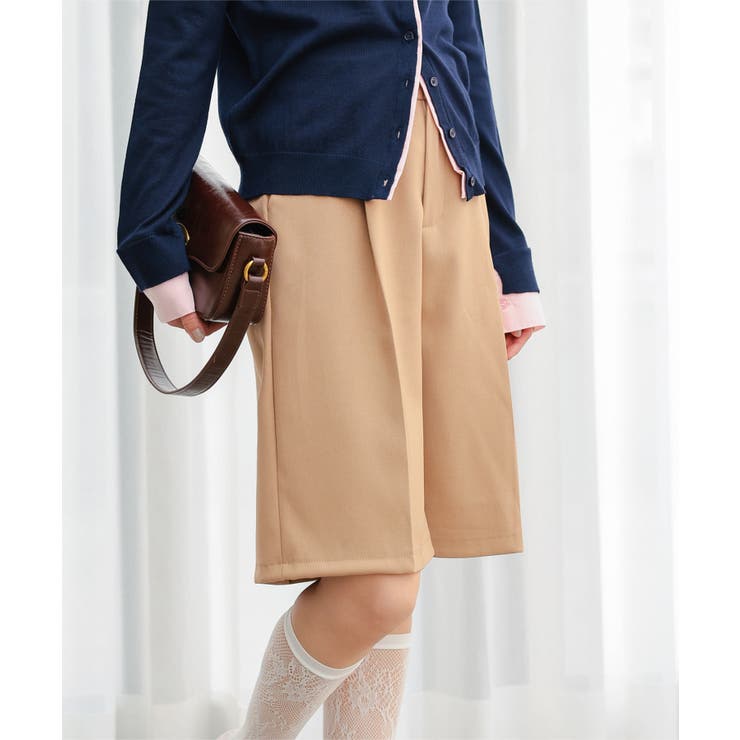 ベージュ | フロントタックハーフパンツ［M4396］ | KOBE LETTUCE