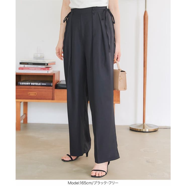 ウエストリボンワイドパンツ［M4104］[品番：KO000014572]｜KOBE  LETTUCE（コウベレタス）のレディースファッション通販｜SHOPLIST（ショップリスト）