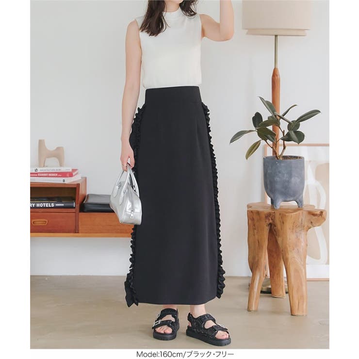 サイドフリルストレッチスカート［M4109］ | KOBE LETTUCE | 詳細画像9 