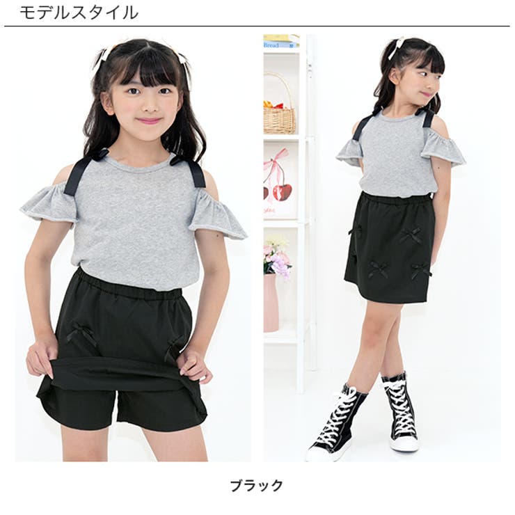 リボンスカート風パンツ スカパン キュロット | 子供服Bee | 詳細画像3 