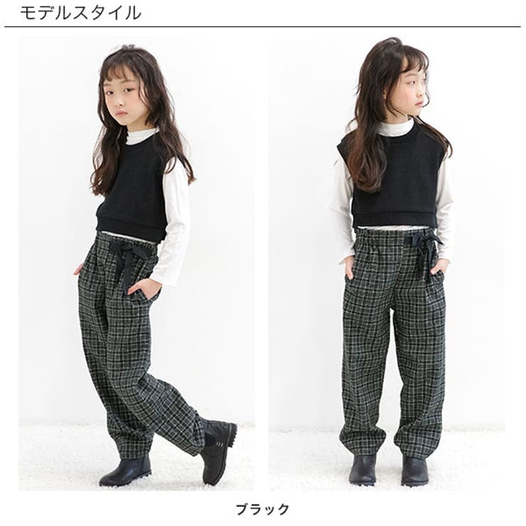 チェック柄パンツ 子供服 キッズ 女の子 秋 冬 韓国子供服 cle