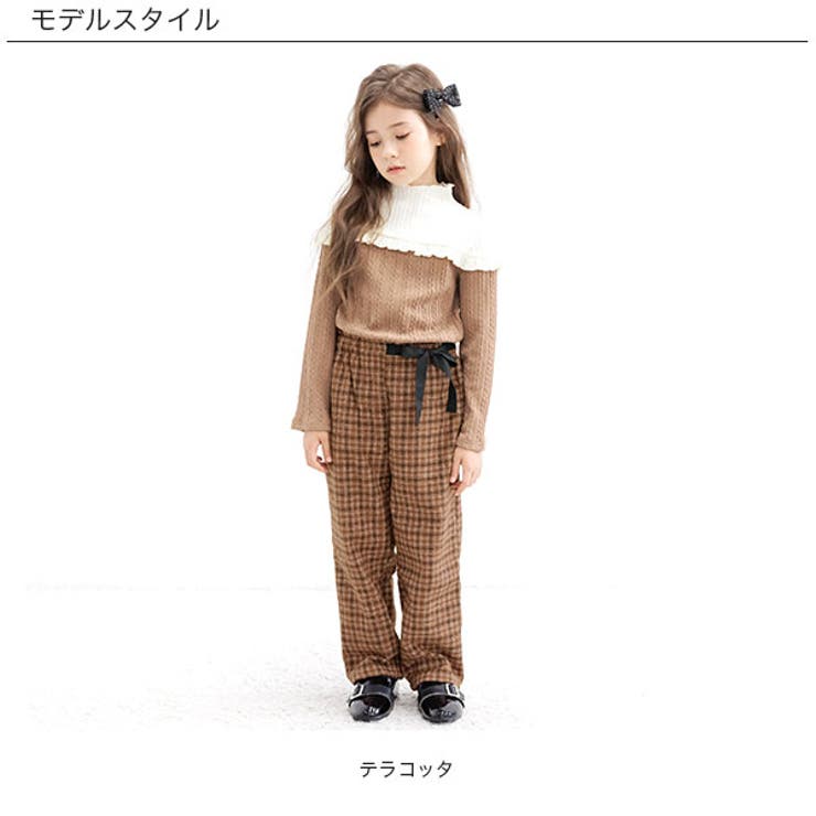 チェック柄パンツ 子供服 キッズ 女の子 秋 冬 韓国子供服 cle[品番