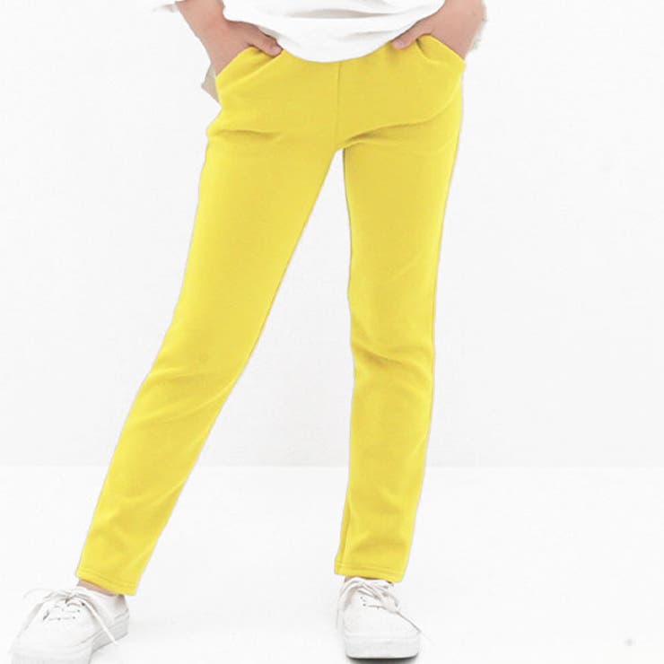 Nライムイエロー | ストレッチパンツ ポケット 10分丈 | 子供服Bee